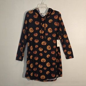 NWT No Comment Pumpkin Hooded Dress